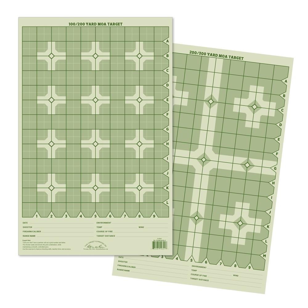 Rite in the Rain Weatherproof Cross Pattern MOA Precision Shooting Targets