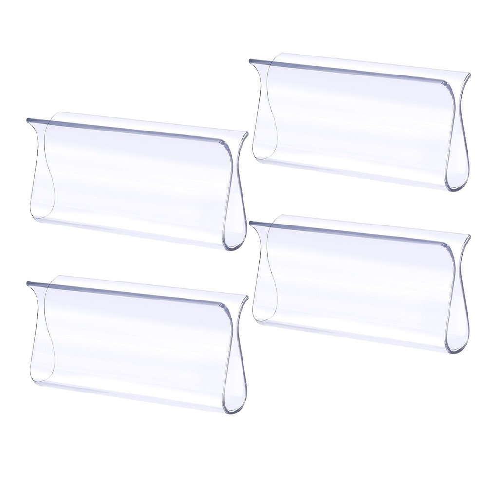 4 Pack Clear Plastic Window Shade Pulls – Transparent Roller Shade Hem Bar Ha...