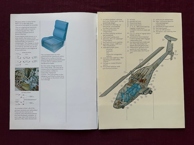 Bell 222 Twin 1977 Brochure