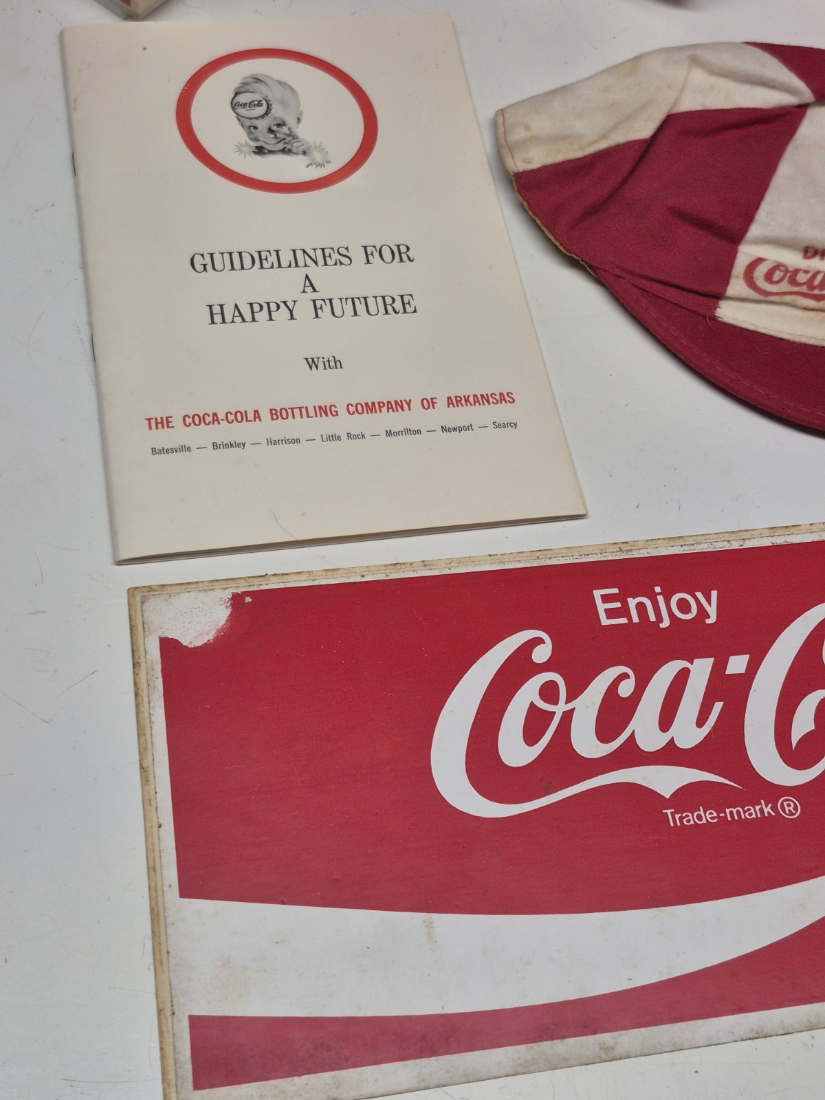 Vintage Coca-Cola Collectible Item Lot Glasses Pitcher Hat Shakers