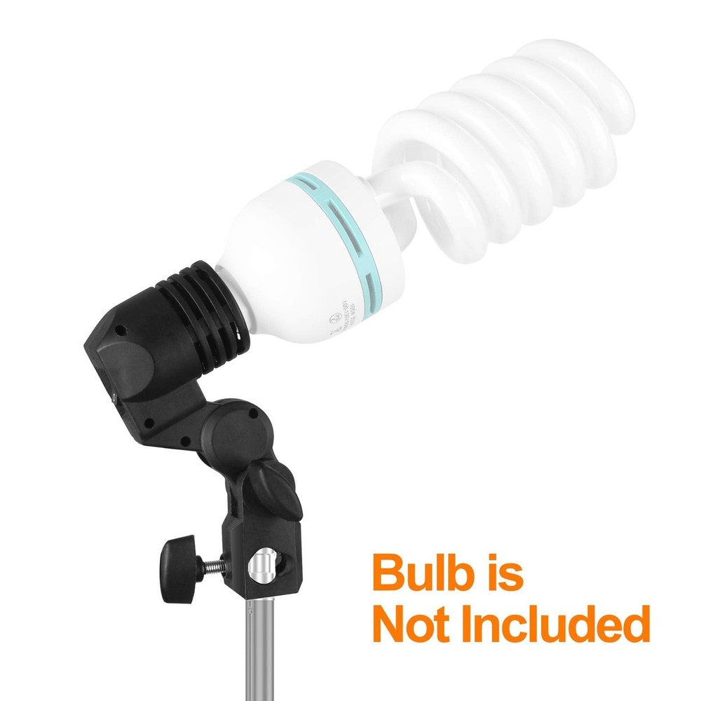 Light Bulb Stand E26 / E27 Ac Socket With Umbrella Lamp Holder Photography Light