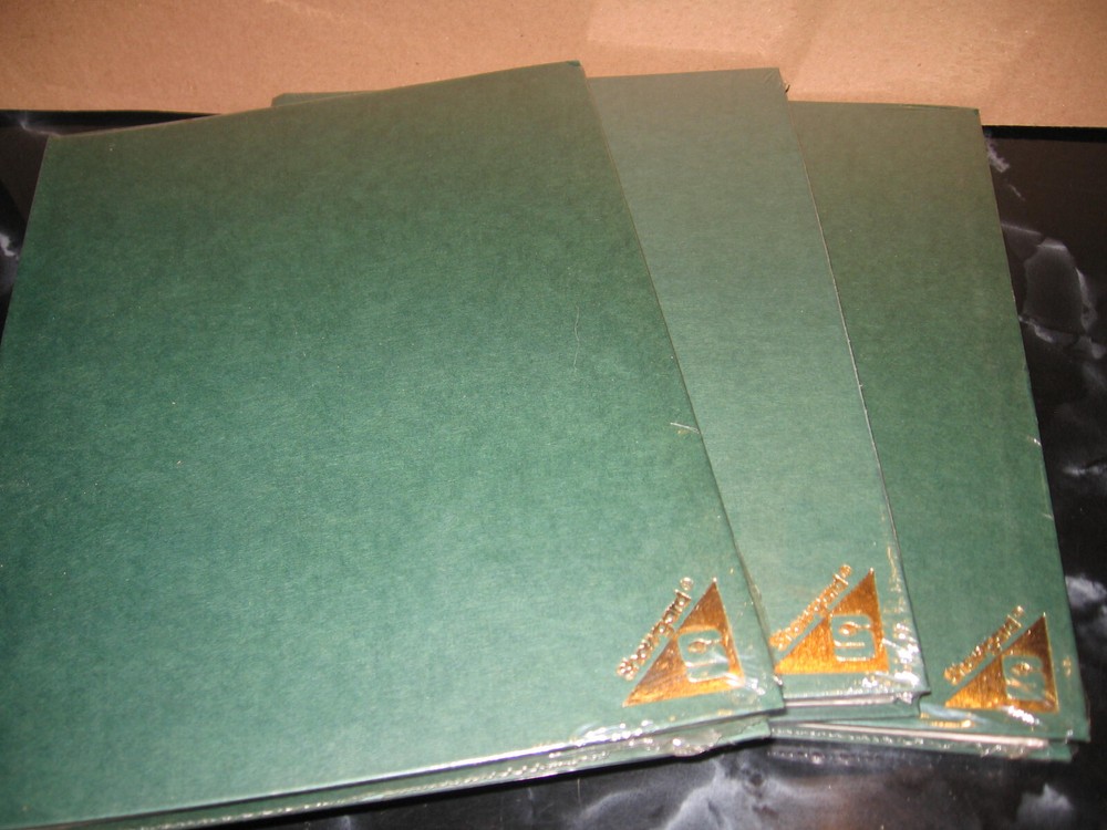 LIQUIDATION -Three (3) Showgard Supersafe Stockbook 24 White Pages Green Album