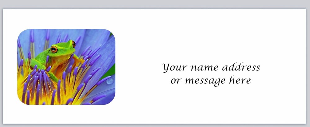Personalized Address labels Frog in flower  ( c 871)