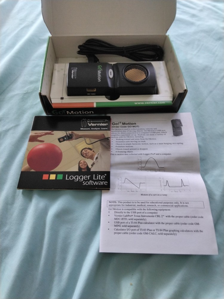 Vernier Go!Motion sensor, velocity, acceleration data, USB, science project