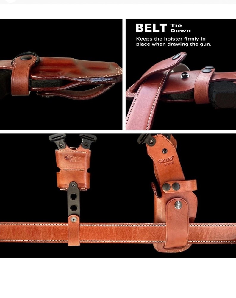 Fits Colt Python 357 Magnum 2.5”BBL Vertical Shoulder Holster #1305# RH