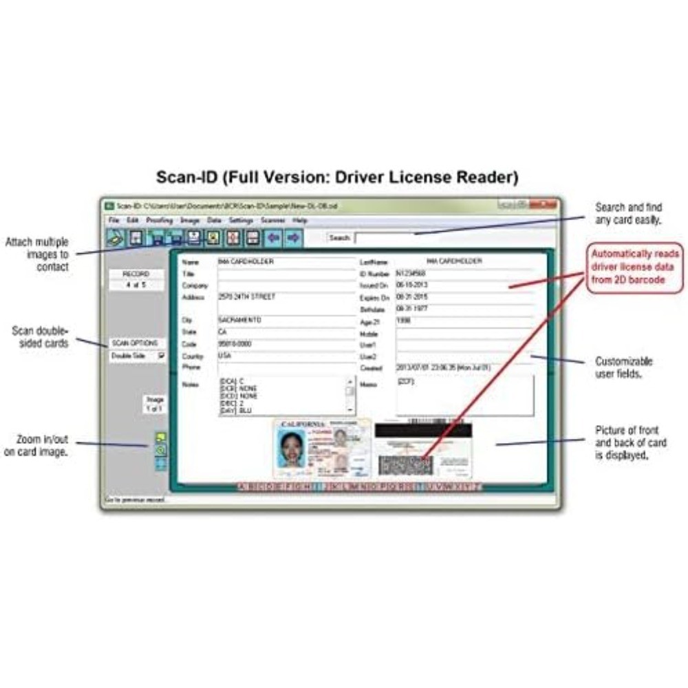 Driver License Scanner with Age Verification for Windows Full Version Scan ID