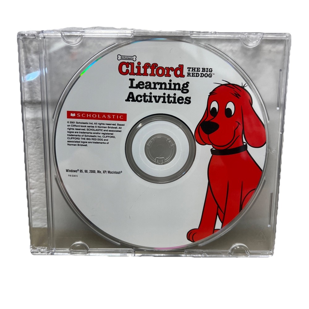 Scholastic Clifford The Big Red Dog Learning Activities PC Mac DISC ONLY EUC