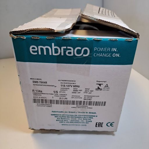 EMIS70HHR EMBRACO COMPRESOR                                               3/26AM