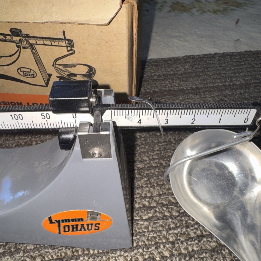 LYMAN Model D-5 Precision Loading Scale ~ Made by Ohaus in the U.S.A.1