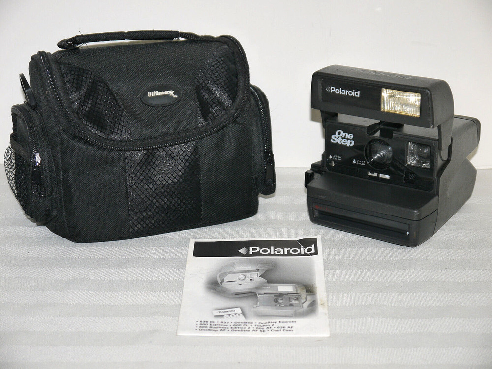 Polaroid One Step 600 Instant Camera with Manual & Case Flash Tested