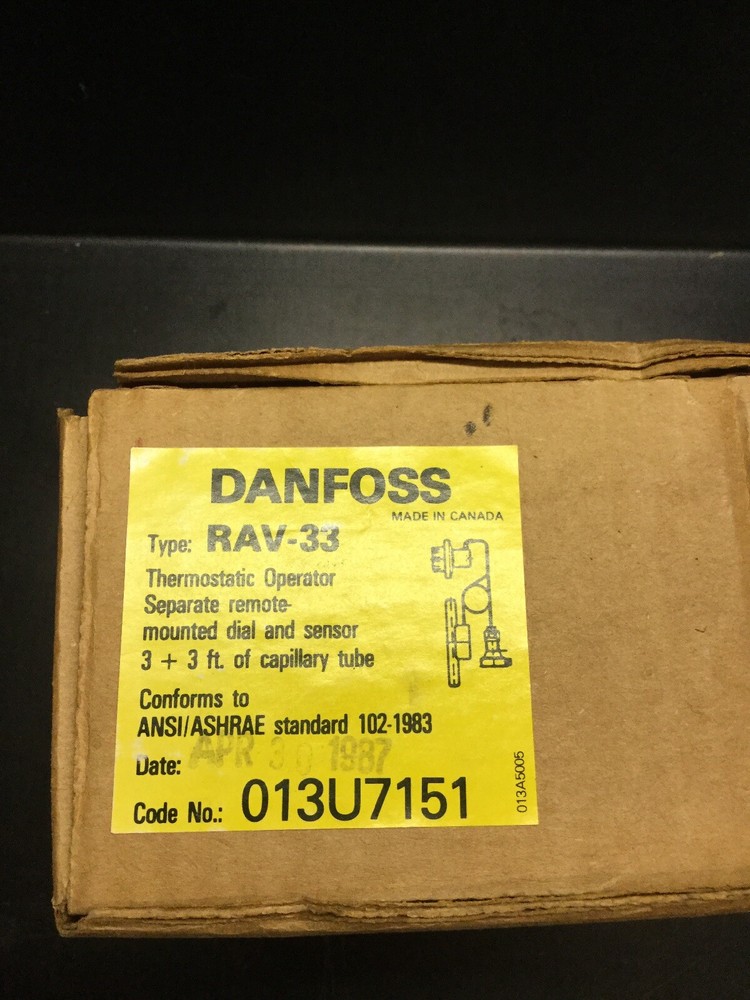NEW, DONFOSS, RAV-33, THERMOSTATIC OPERATOR, SEPARATE REMOTE MOUNTED, (13i- 4)