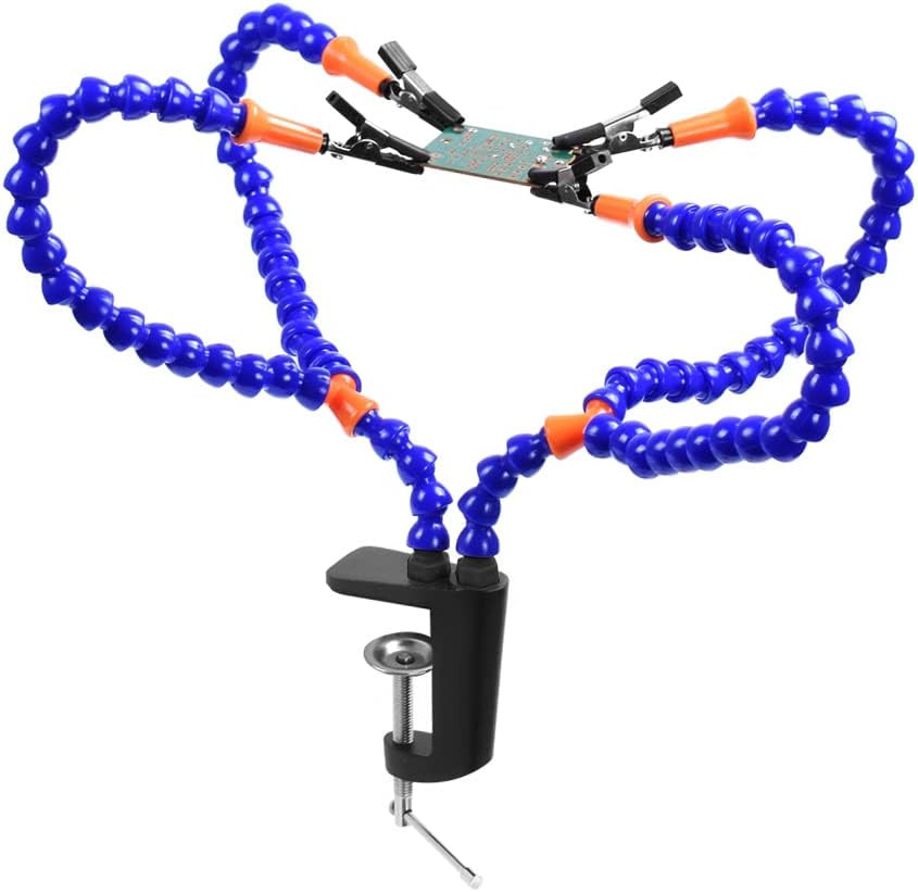 Helping Hands Soldering Third Hand Tools, 4 Arms with Adjustable Vise T