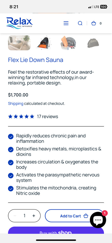 Relax Far Infrared Sauna Lie Down