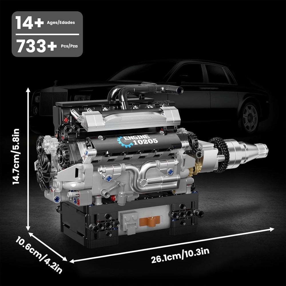RR V12 Engine Kits That Runs, Build Your Own Combustion Engine, Model V8 Engine