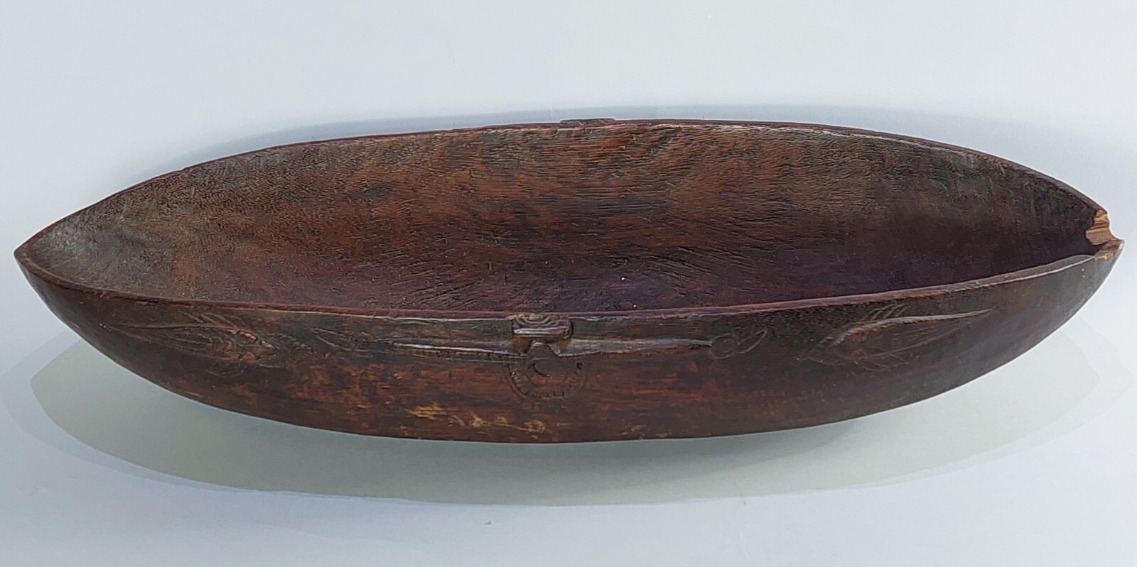 NEW GUINEA TAMI ISLAND, SIASSI, IRON WOOD BOWL