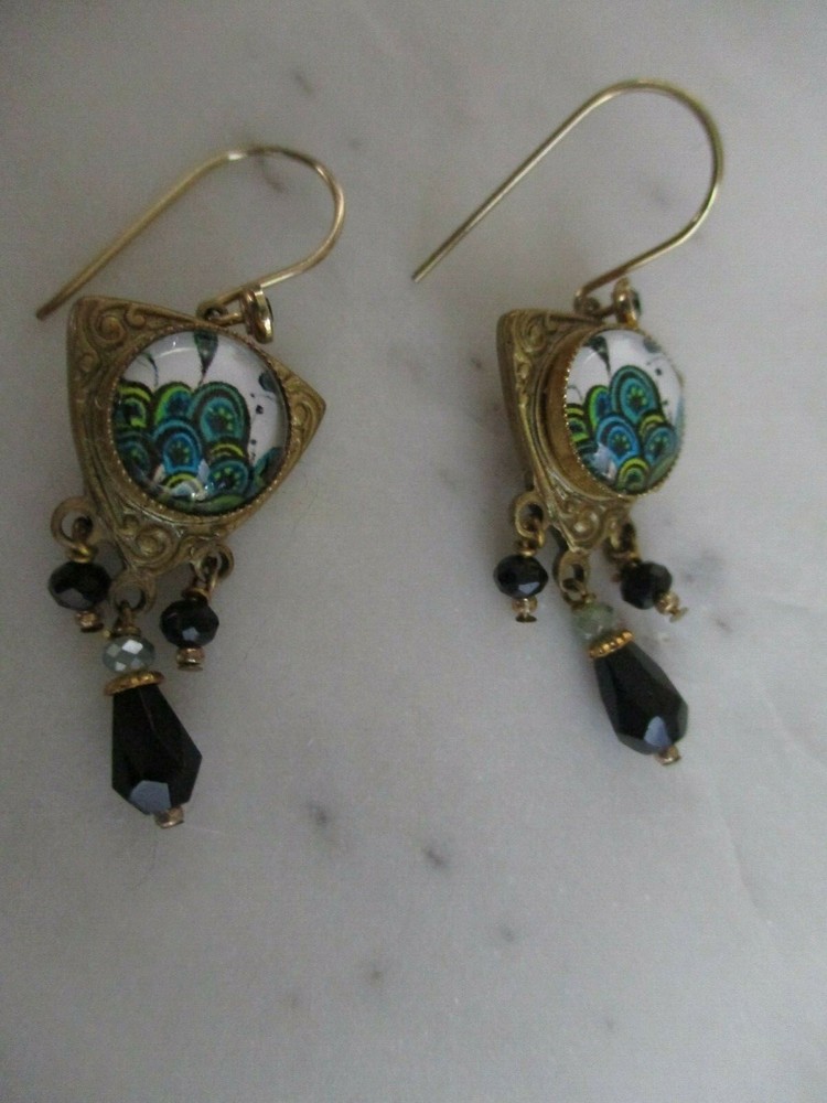 Petite Earrings dangle gold tone