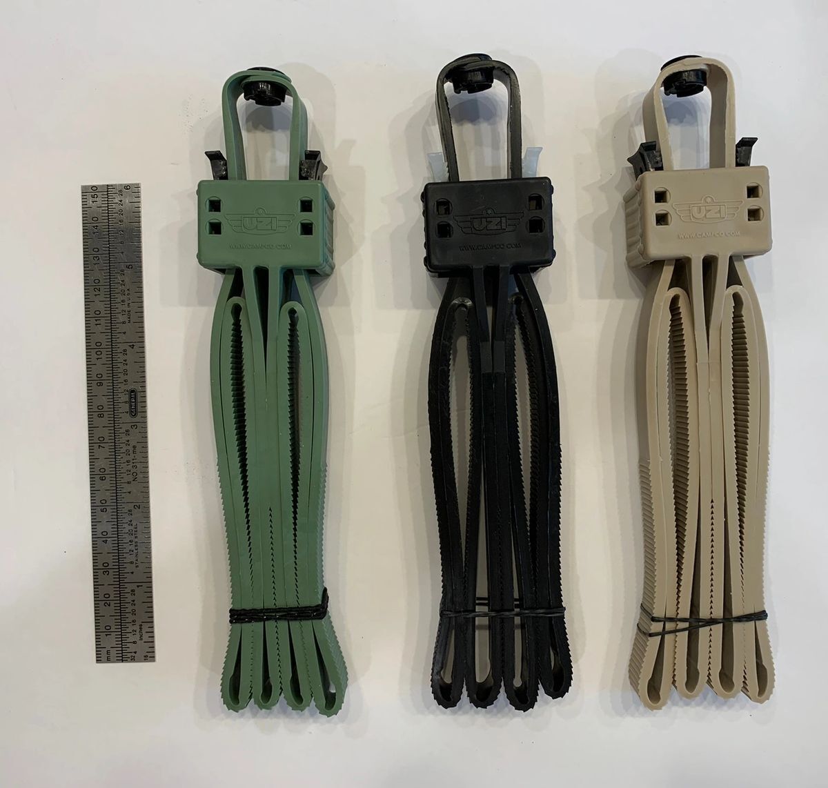 P2 2-4-1 Disposable Flex Cuffs Black, Green, or Tan 5" Wide Heavy Duty Construct