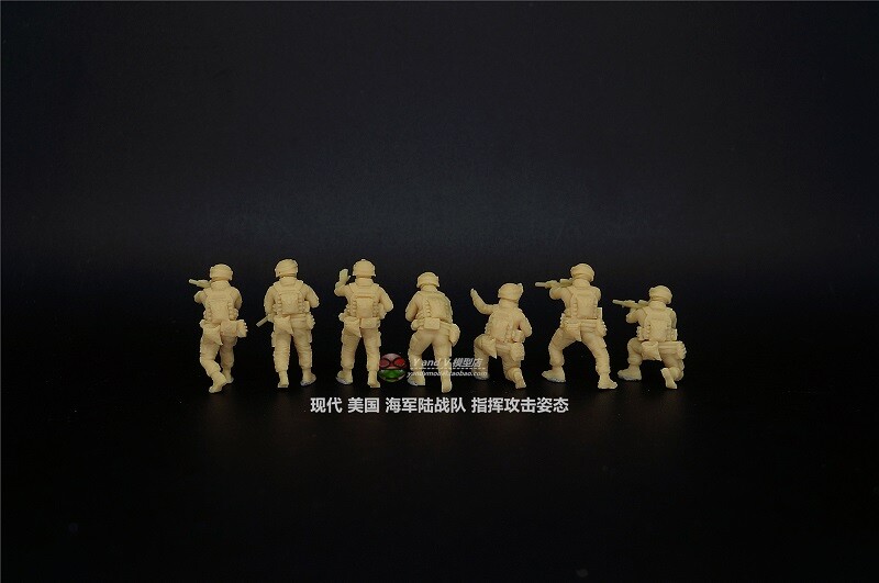 1/72 US"Marines command the attack posture"7 man group model(3D printed Soldier)