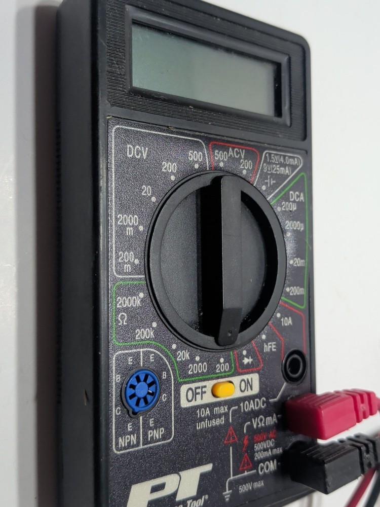 ✨WORKS✨ PT Performance Tool Digital Multi-Meter DCV, DCA