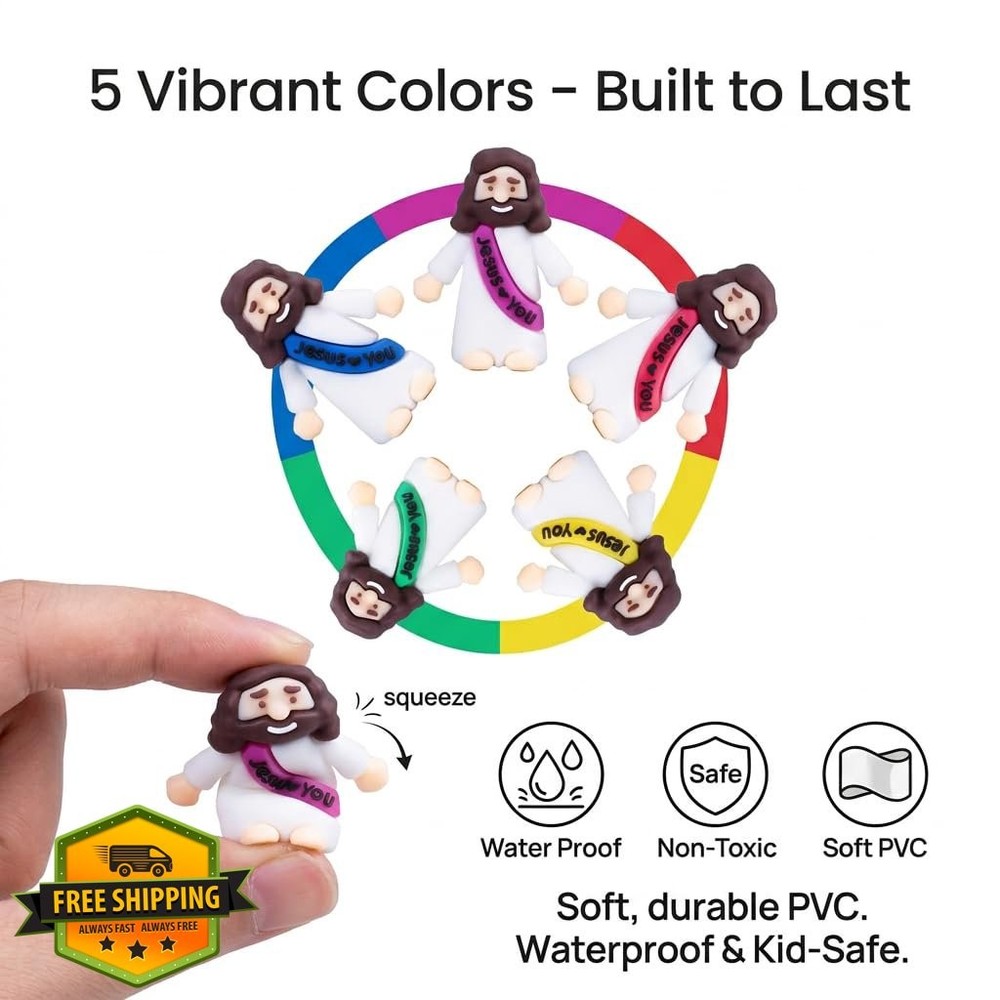 Layofe 100pc Mini Jesus Figurines Tiny Religious Easter Gifts