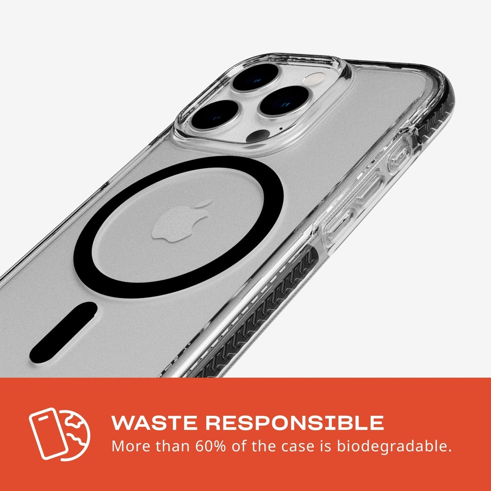 Tech21 Evo Crystal Case for iPhone 15 Pro - MagSafe Compatible - 16ft Drop Prot