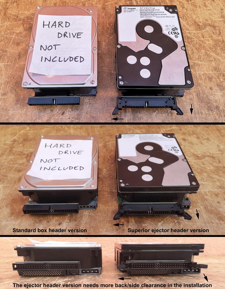 Synclavier 68-pin Mini-Centronics MD68M to 50-pin Ejector Header SCSI Adapter