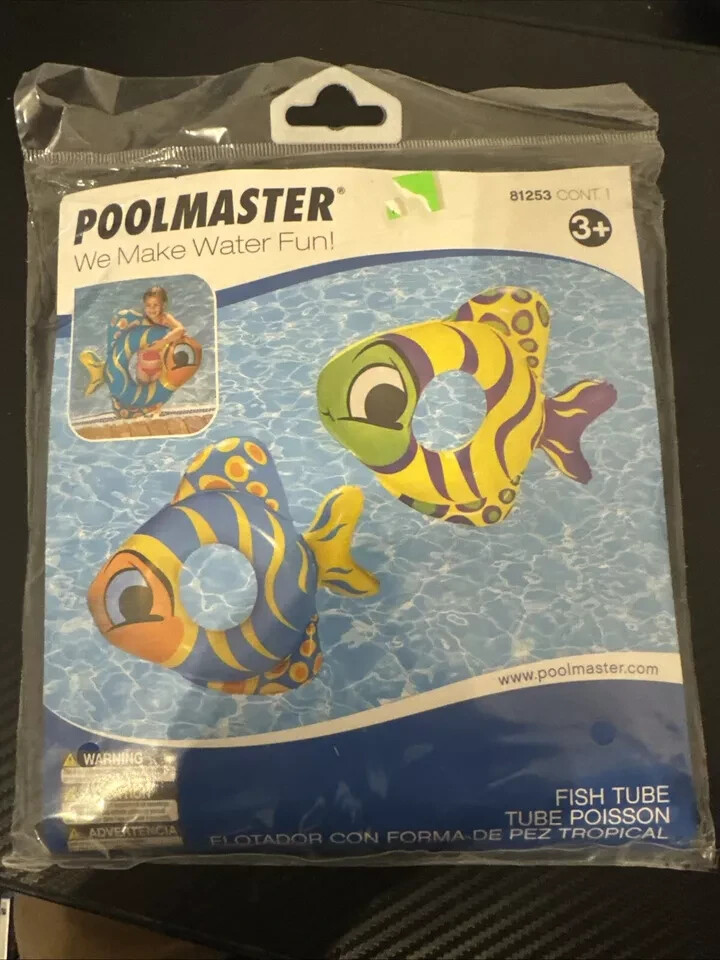 INFLATABLE FISH RING (POOLMASTER INCORPORATED - 81253) One Fish Blue & Yellow