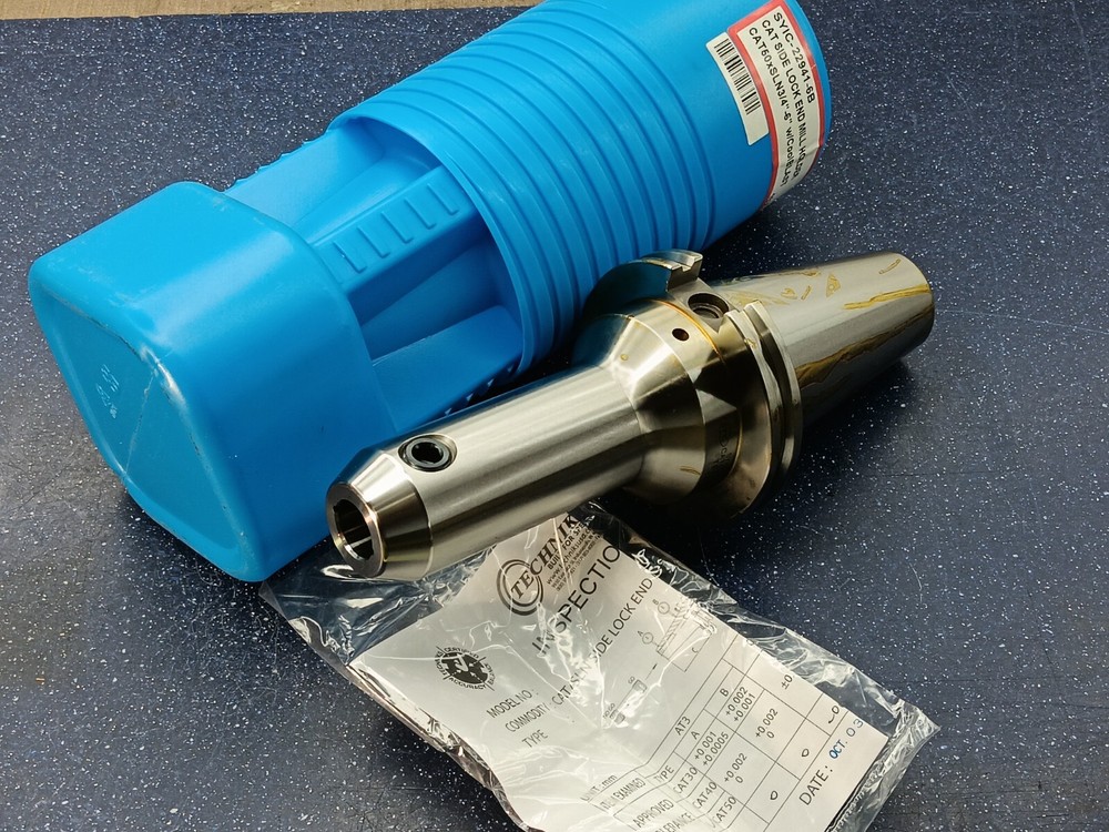 NEW Techniks CAT50 3/4 ID CoolBlast Solid End Mill Tool Holder SYIC 22941 6B .75