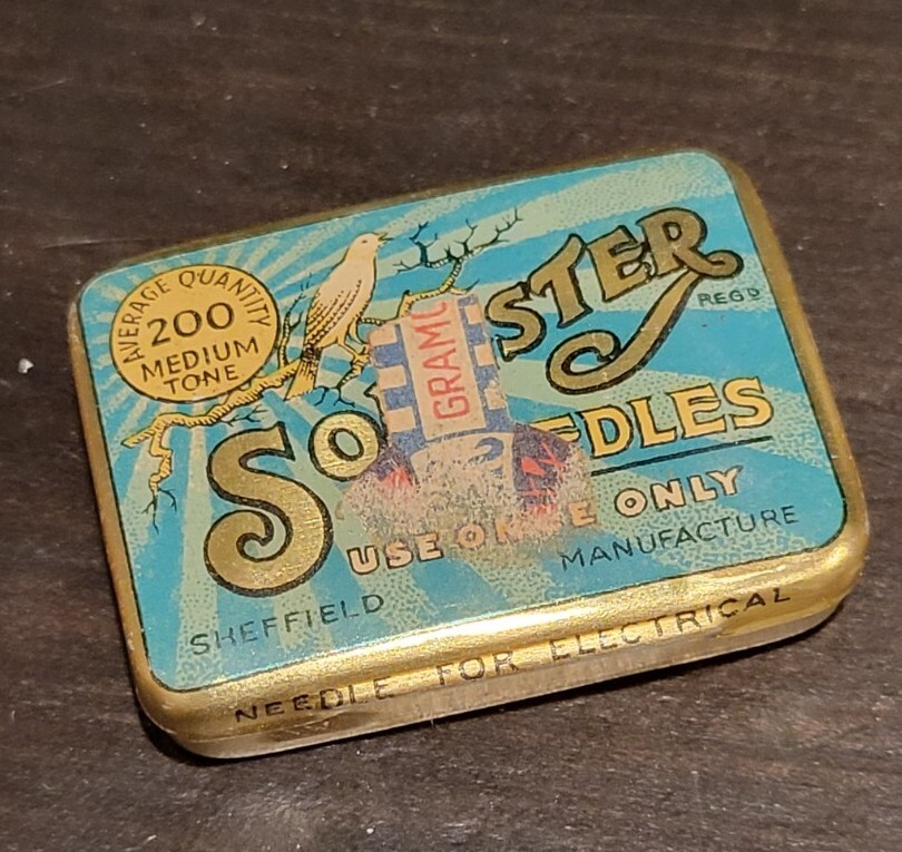 Gramophone phonograph needle Tin Songster Empty