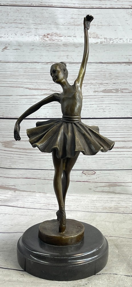 Signed Original Miguel Lopez(Milo) Prima Ballerina Genuine Solid Bronze Decor