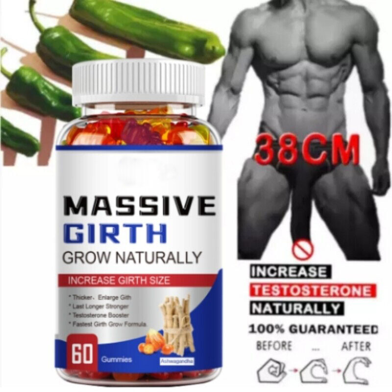 Male Enhancement Gummies Booster & Thicker Last Longer Stronger Bigger 60 Gummy