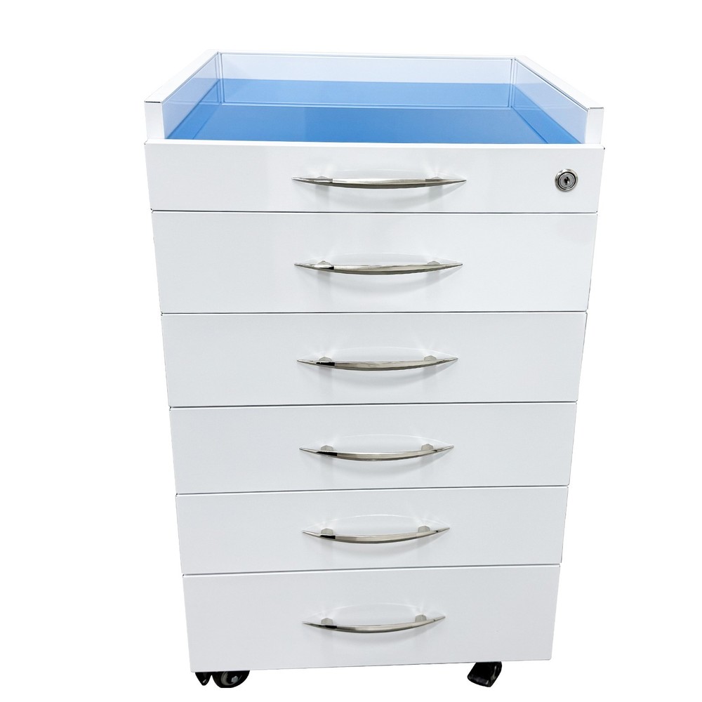 Removable Storage Cabinet with Two Separate Trays Assistant's Mobile Cabinet
