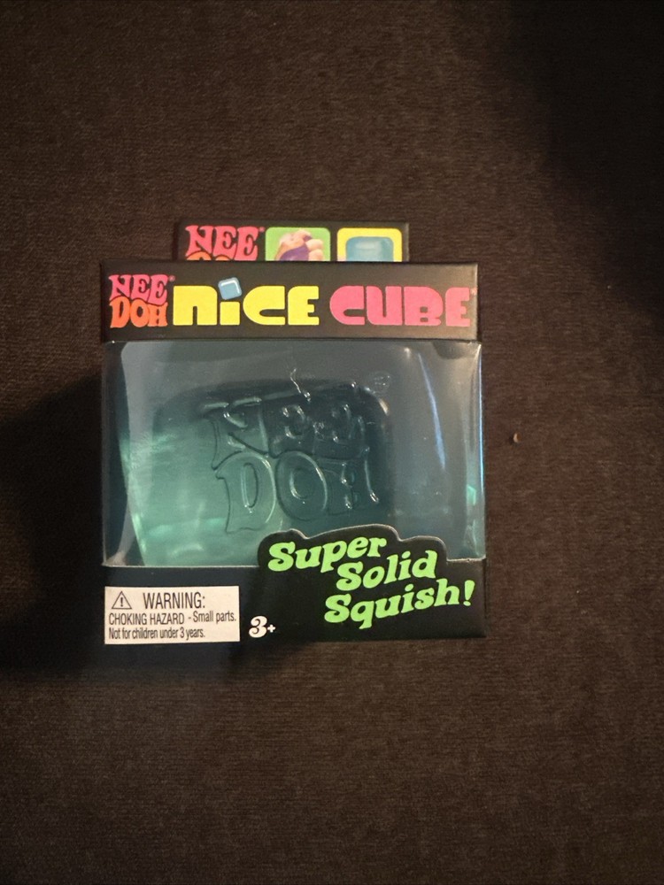 Nee Doh Nice Cube - Super Solid Squish! (Blue) - Brand New/Factory Sealed!