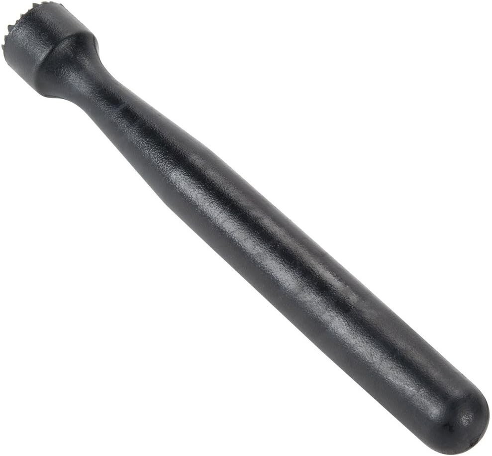 Bar Muddler 8", Grinder Netted Head, Polycarbonate Black