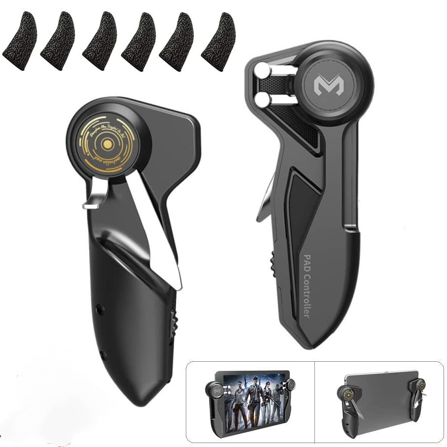 Game Controller Triggers with 6 Finger Sleeves for Android iPad Tablet Computer