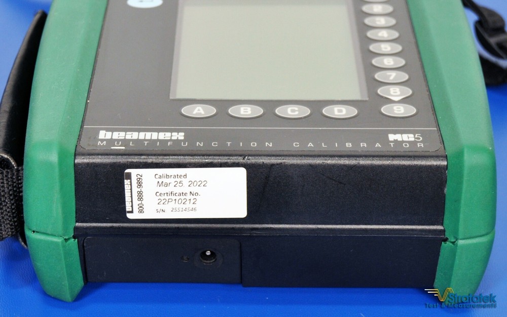 Beamex MC5 Multifunction Process Calibrator Fluke Leads - NIST Calibrated