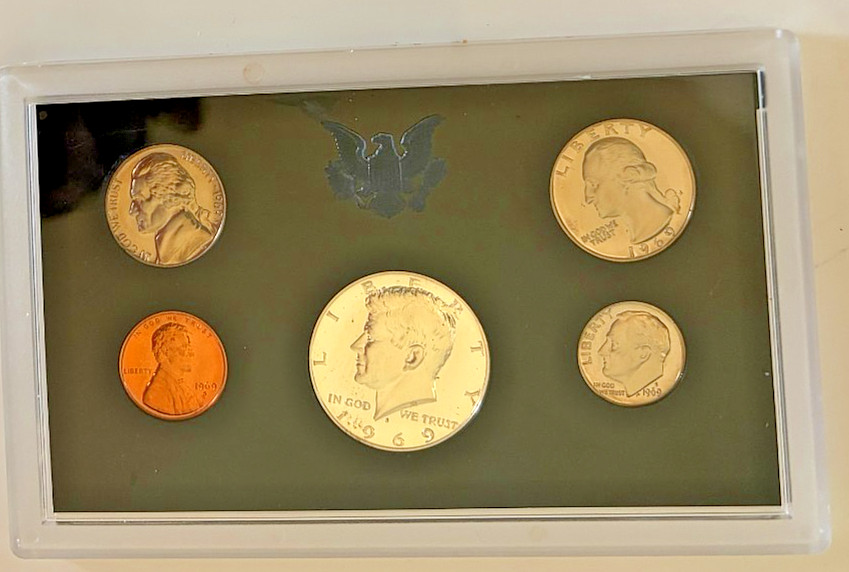 1969 us mint proof coin set
