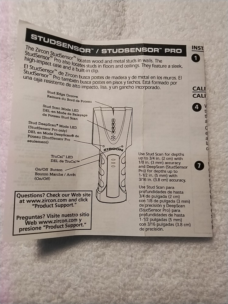 57953 ZIRCON STUD SENSOR UP TO 3/4" DEEP