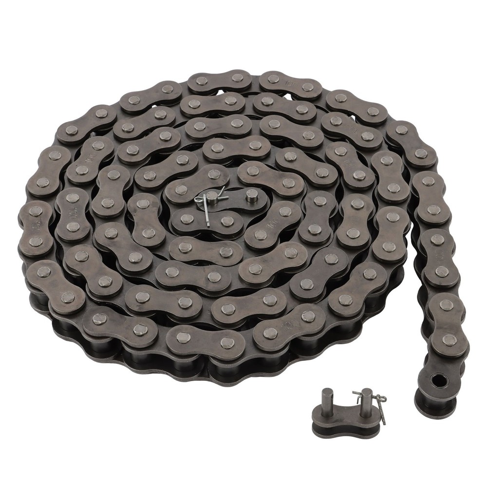 #100H Heavy Duty Roller Chain×10 ft + 1 Connecting Links