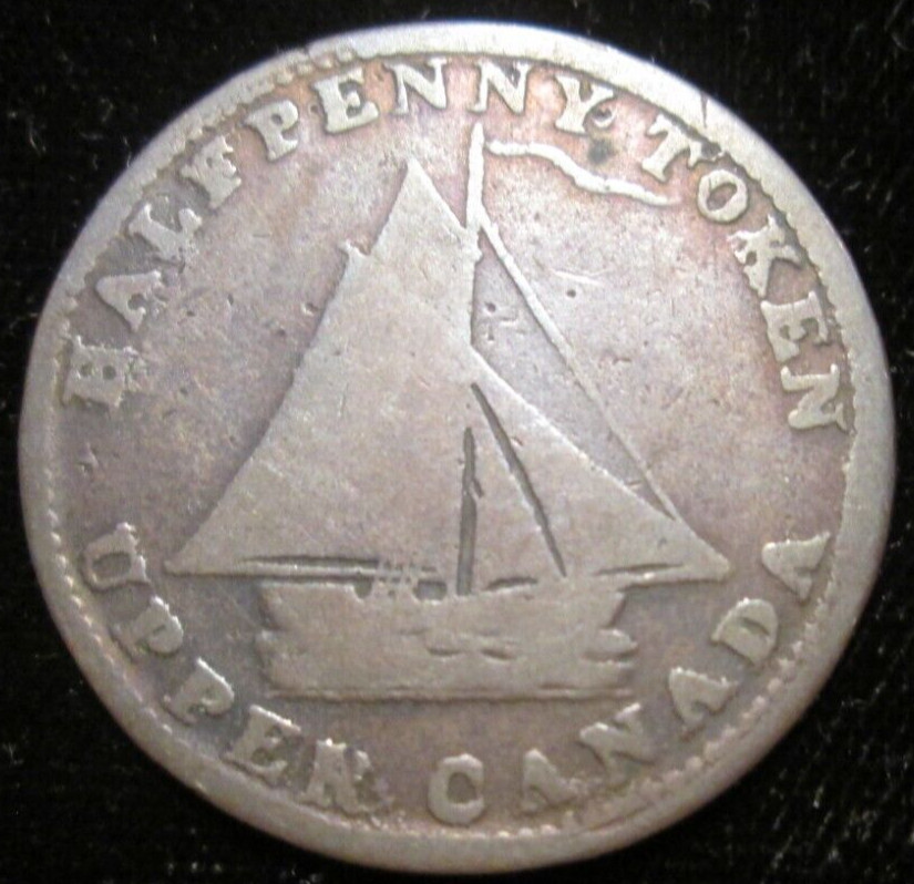 1821 Upper Canada Halfpenny Token