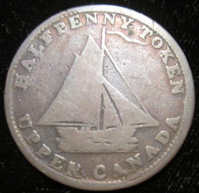 1821 Upper Canada Halfpenny Token