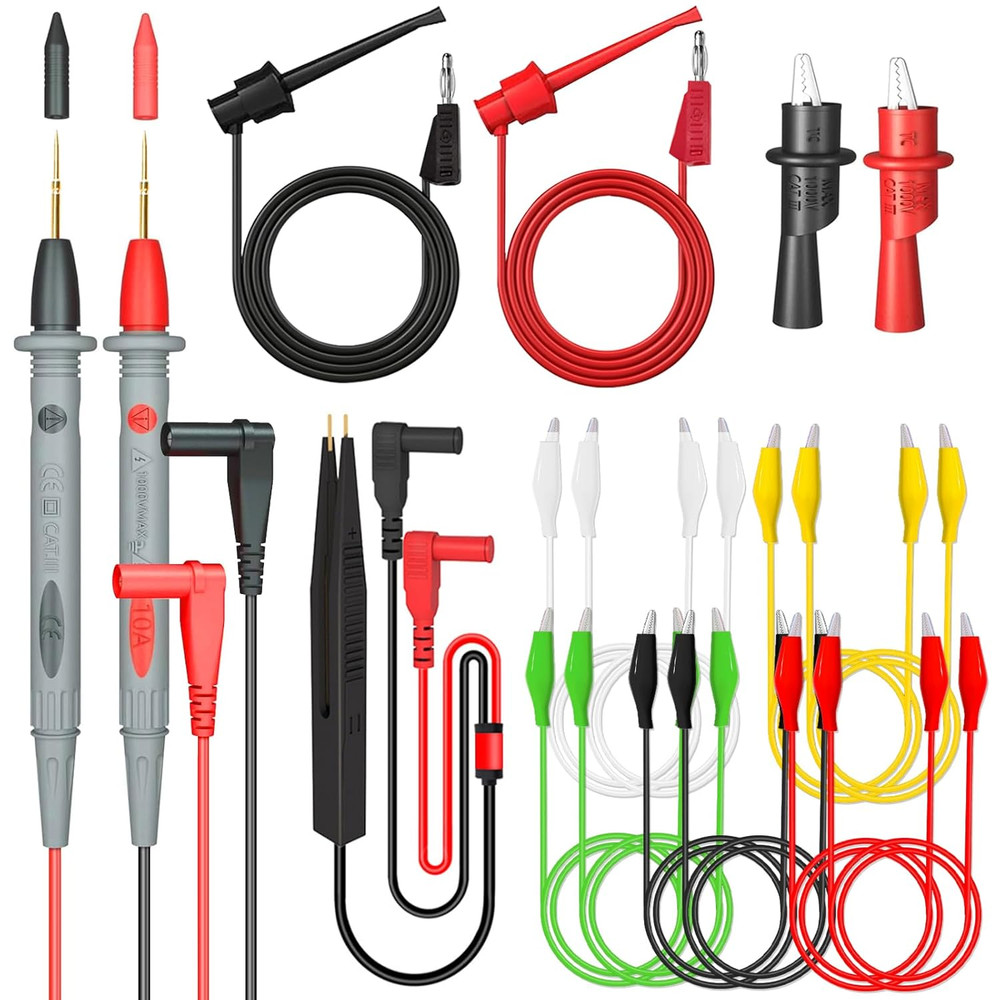 Electrical Multimeter Test Leads Set with Alligator Clips Crocodile Alligator Cl