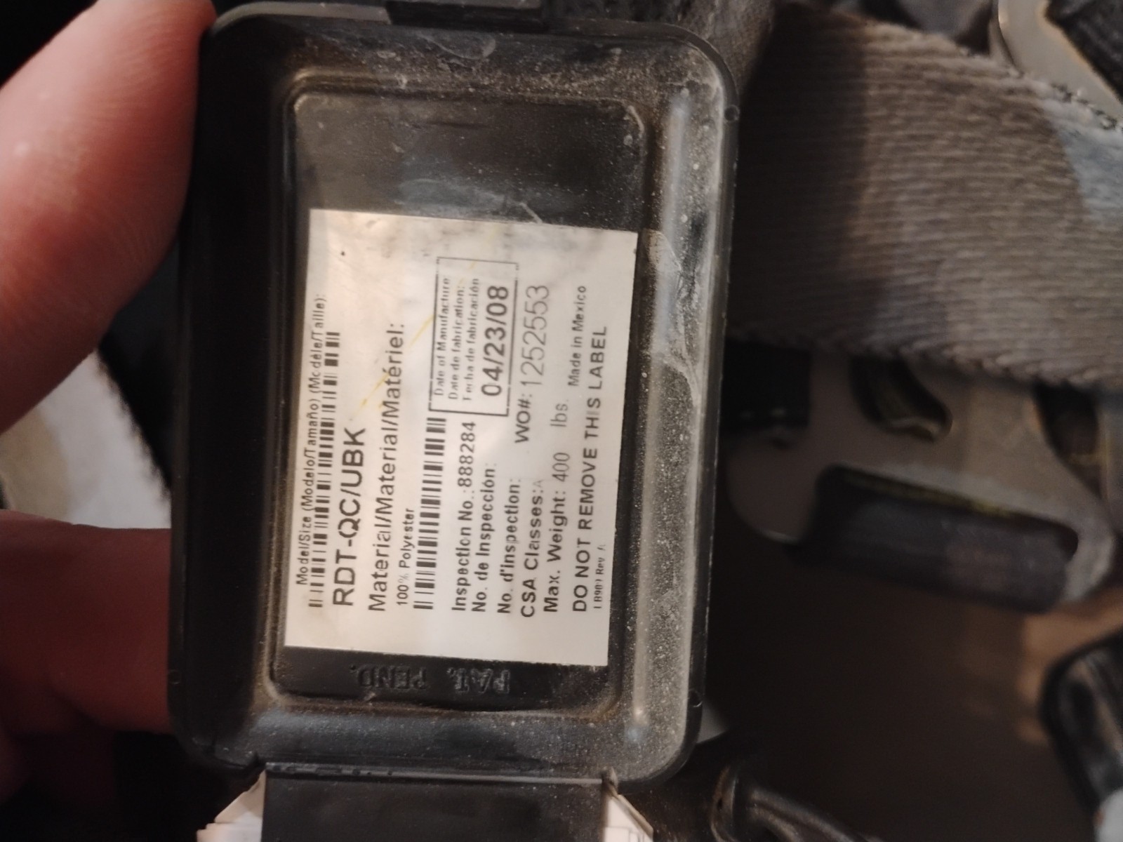 Miller Revolution Harness Quick Connect Buckles RDT-QC-UBK L/XL Harness Only