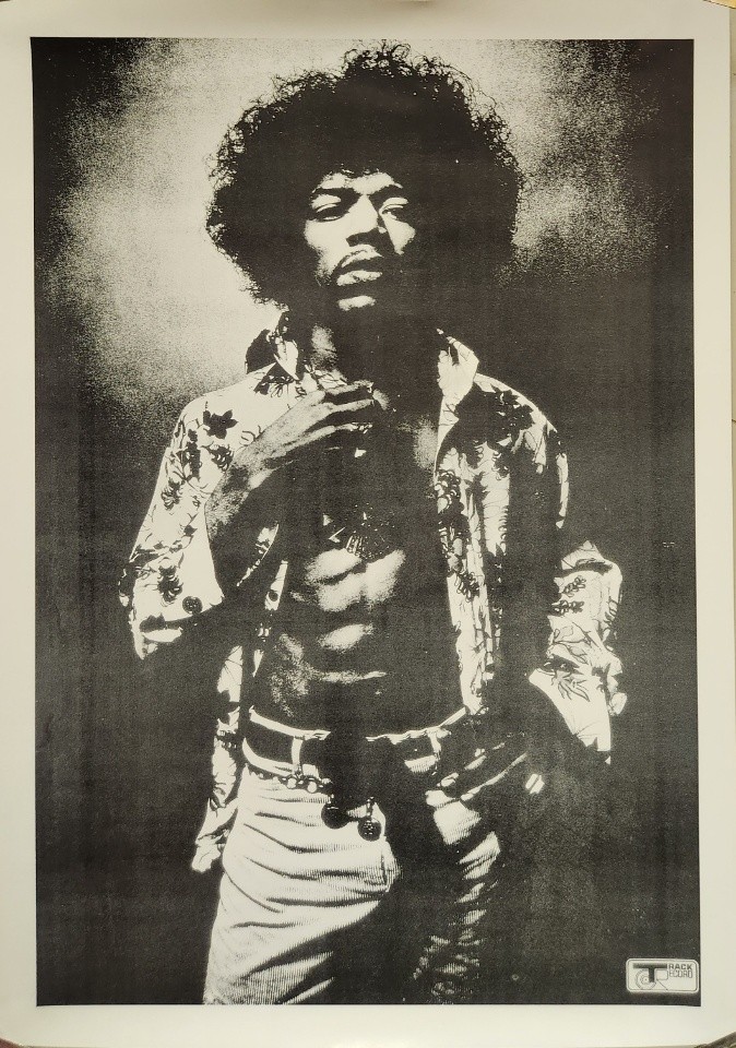 Jimi Hendrix 1998 Track Record B&W promotional poster Excellent New Old Stock