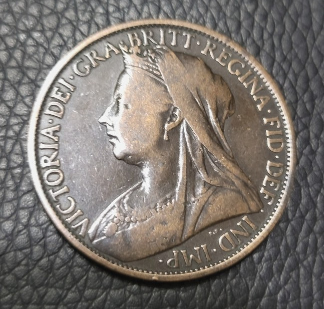 1898 Great Britain One Penny Coin