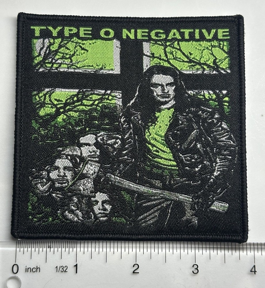type o negative Black Border Woven Patch