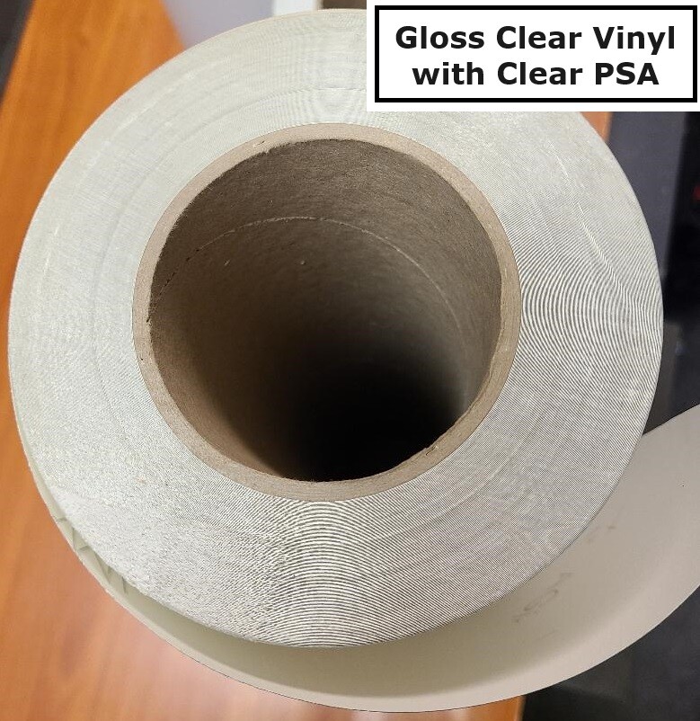 3.0 mil Gloss Clear Transparent Cut Sign Vinyl PVC Self-Adhesive 5-Year Film