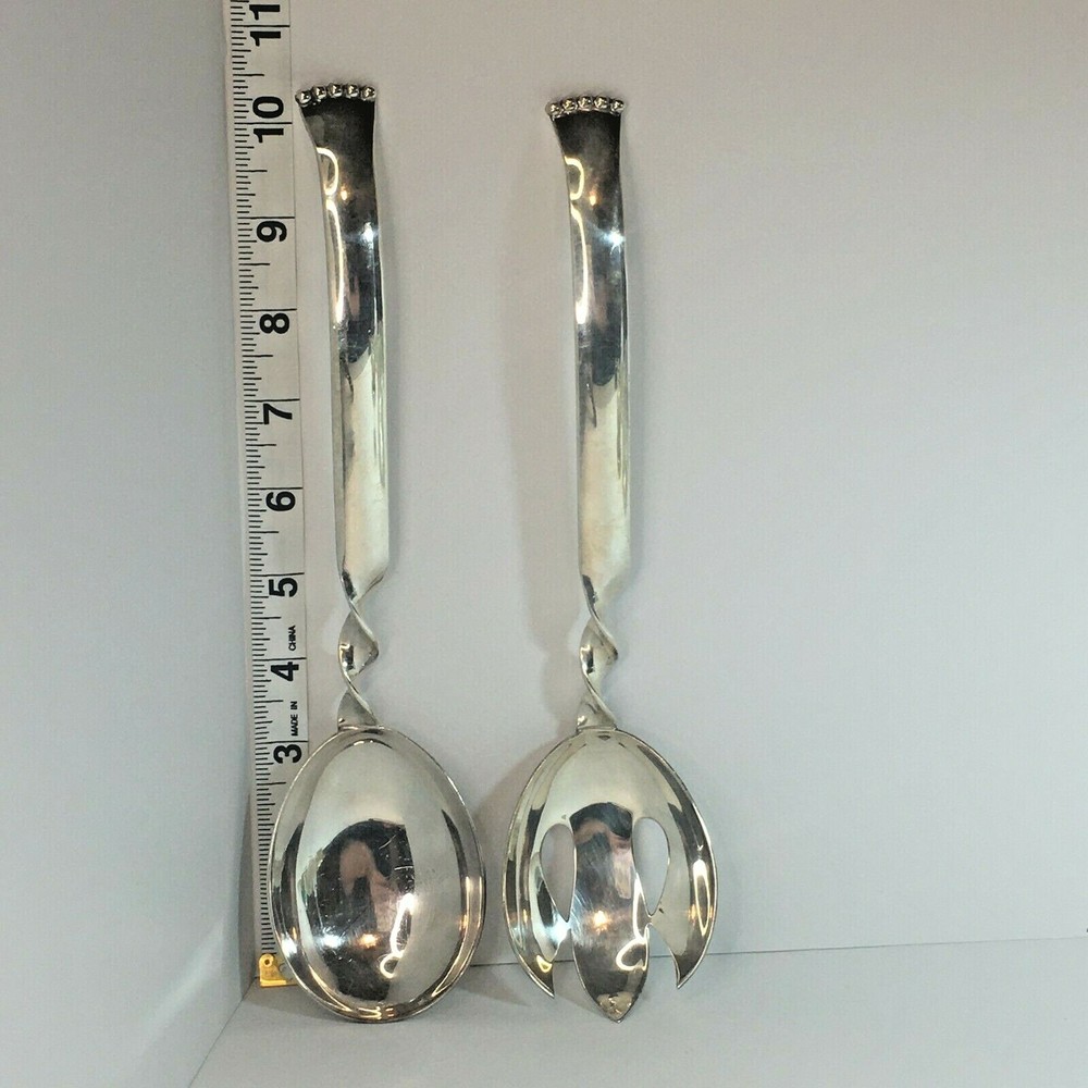 Napier Serving Set Salad Utensils Twisted Handle 10"