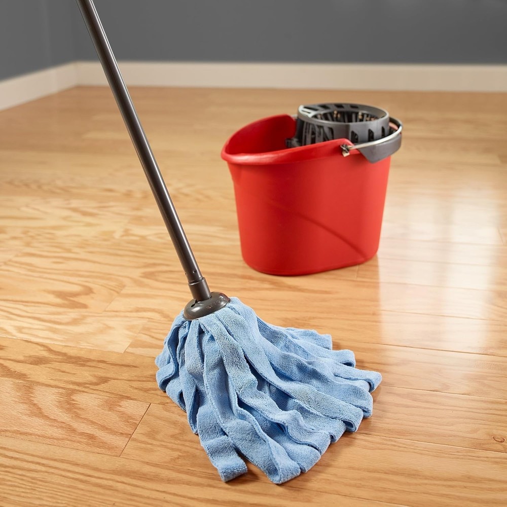 Reusable Blue Microfiber Mop Head Refill – Machine Washable Convenience