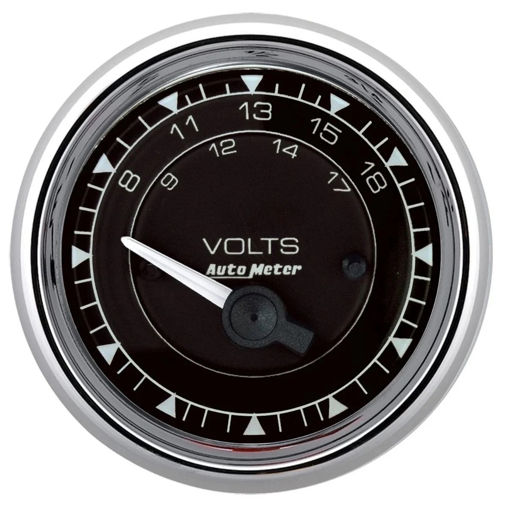 AUTOMETER 9792 2/16 Chrono Chrome Gauge Voltmeter 18-Volt